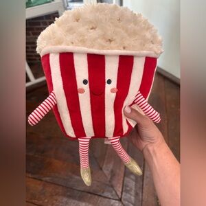 Red and White Popcorn Plush Toy